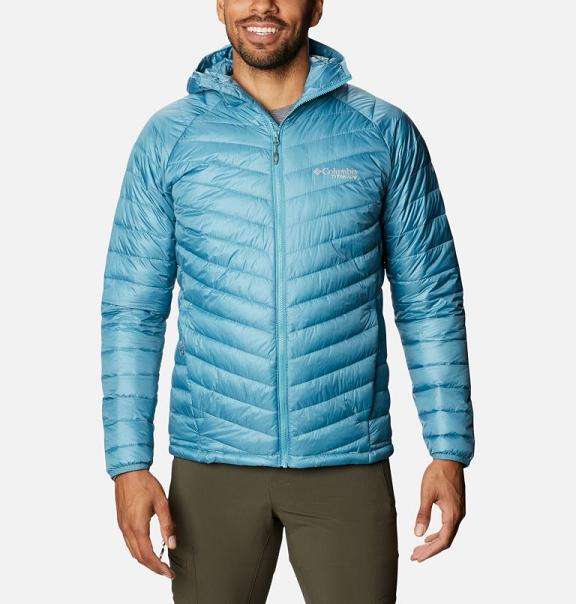 Columbia Snow Country Hooded Jacket Blue For Men's NZ82640 New Zealand